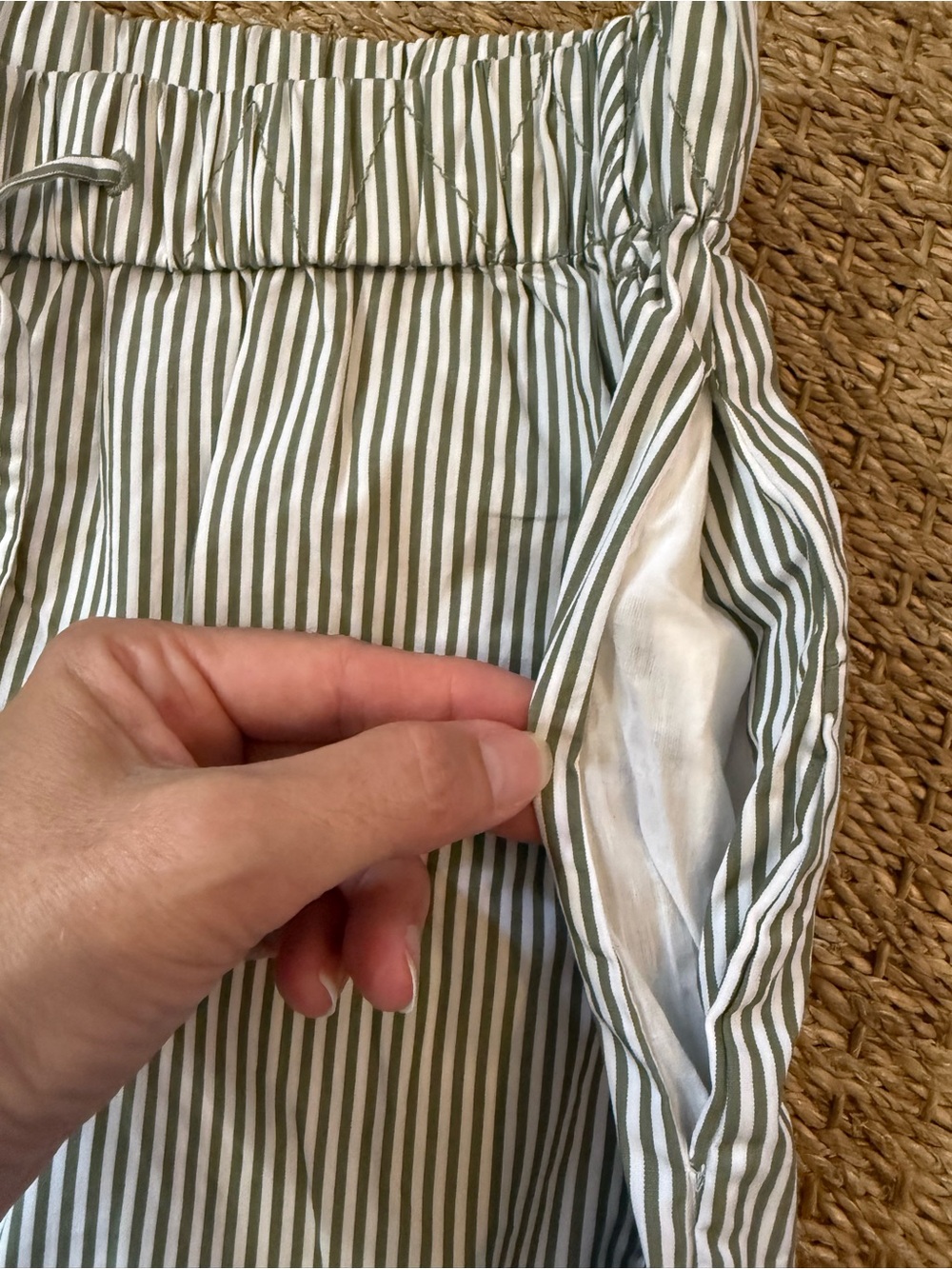 SIMKHAI Shiori Drawstring Cotton Stripe Mini Skirt XS 100% cotton - Picture 4 of 7